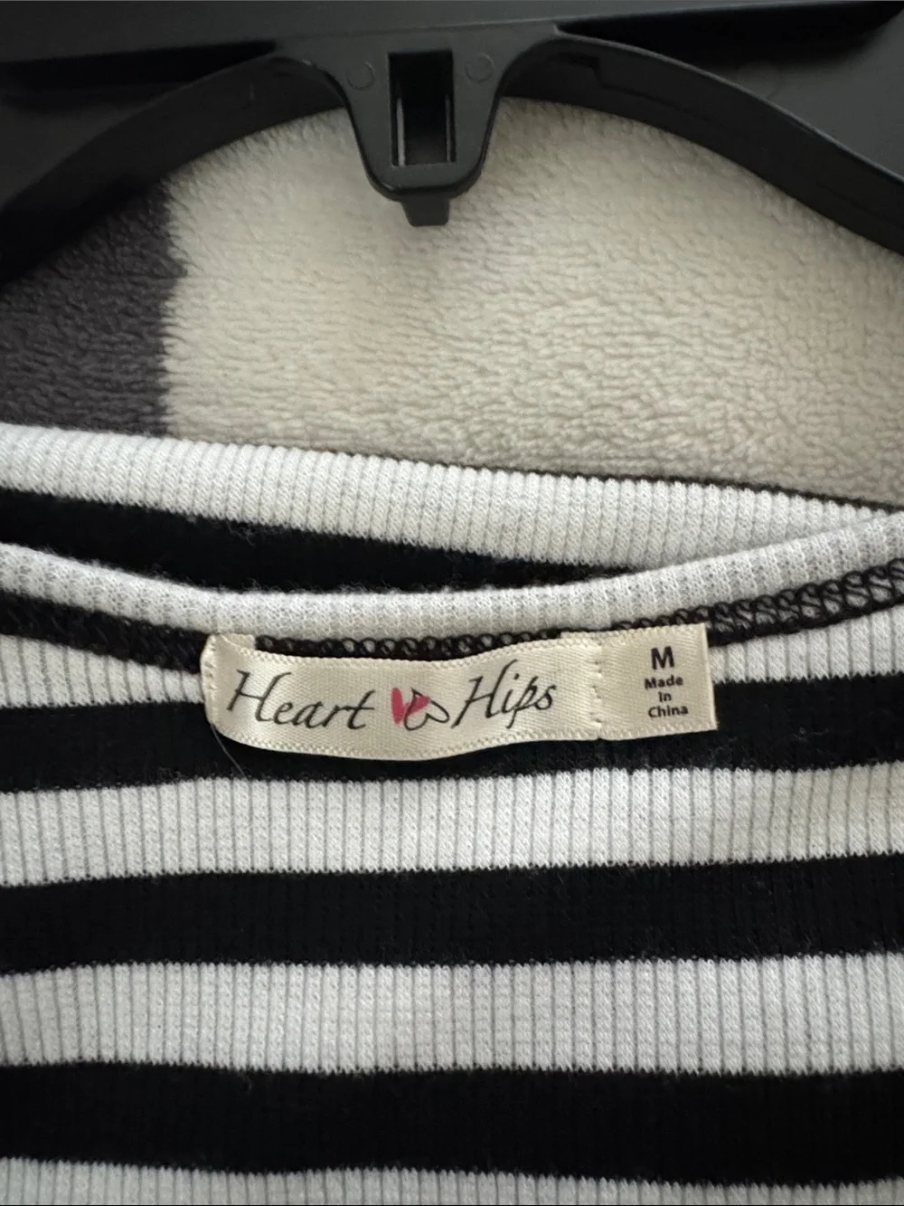 Hearts & Hips Sleeveless Black and White Striped Hanley Midi Dress Medium